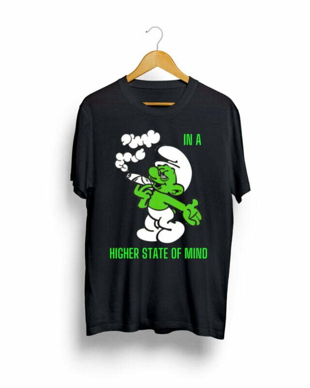 Black colour Stoner Tshirt