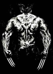 Wolverine Black unisex Tshirt