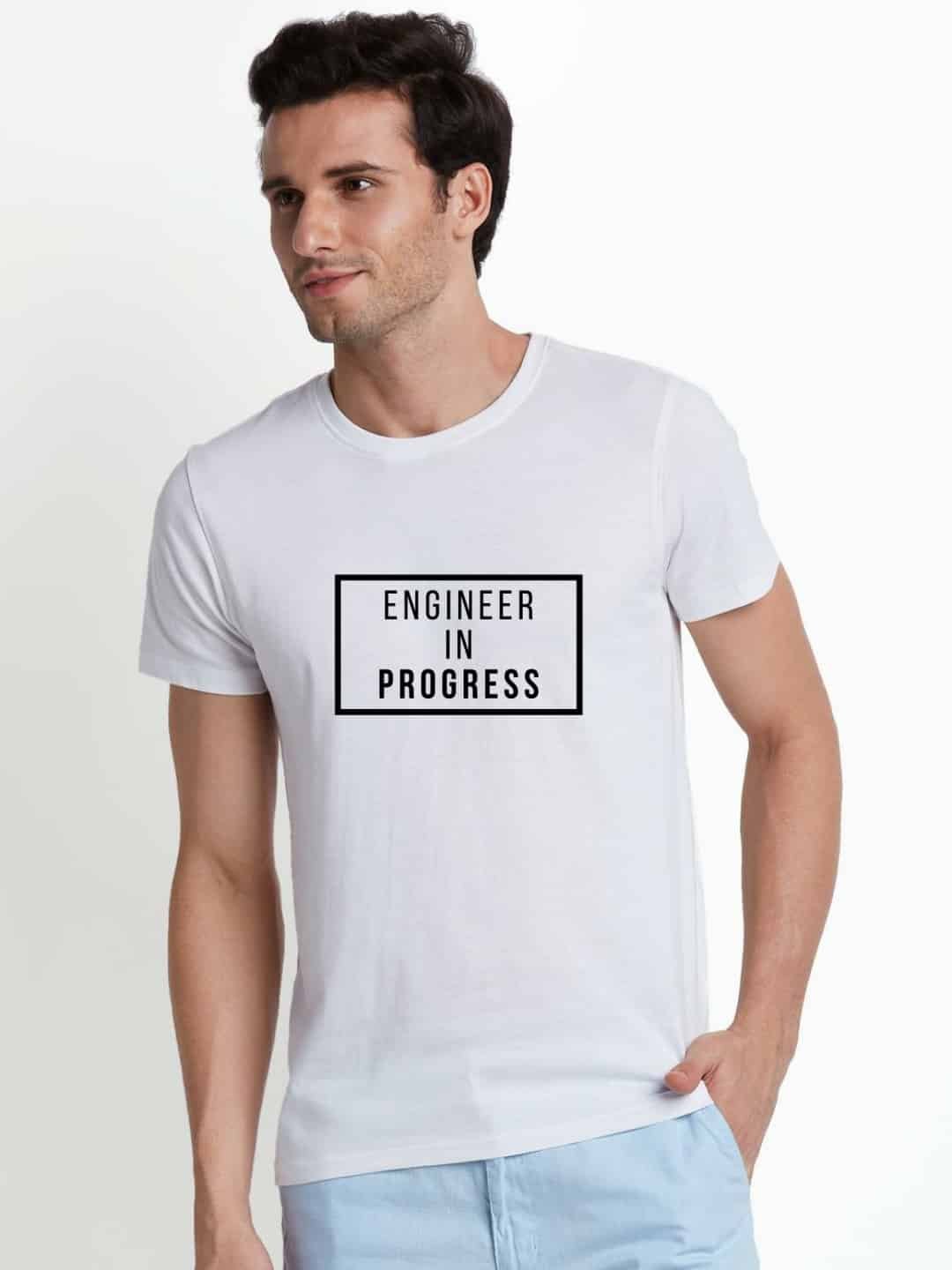 Engineer quote White Round Neck Unisex T-Shirt