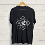 Buy Om print Black graphic T shirt
