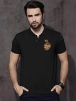 Kolkata Knight Riders KKR Black Unisex Polo IPL T-Shirt