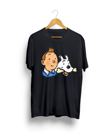 Tintin Snowy Black T shirt