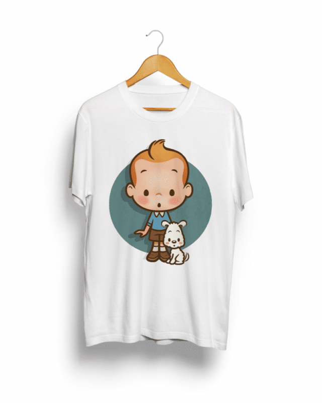 TinTin round neck unisex Tshirt