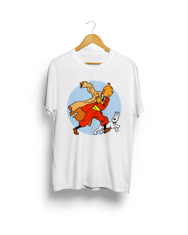 TinTin white unisex tshirt