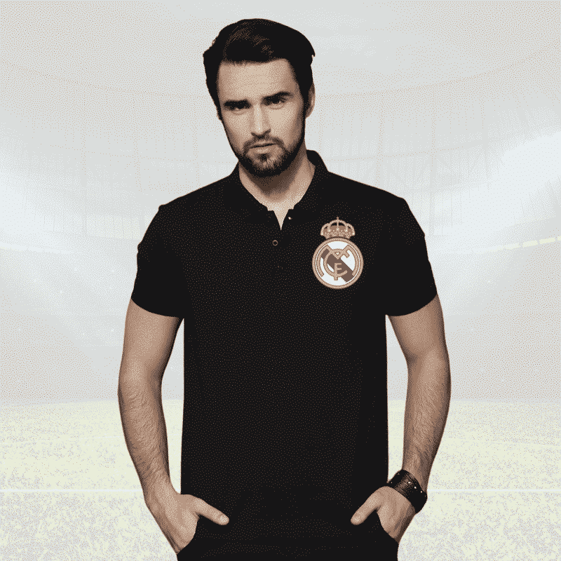 Official Real Madrid FC Black color Polo T-shirt