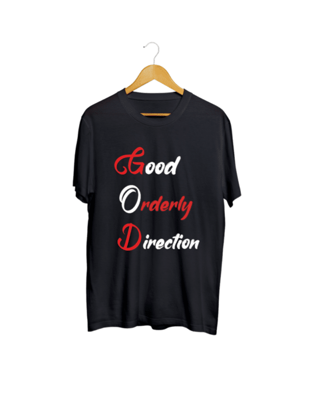 God black colour unisex t shirt