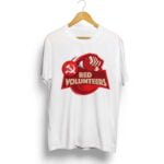 Red Volunteers white T shirt