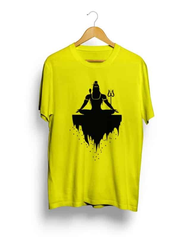 Shiva print yellow Tshirt