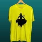 Buy Shiva Print yellow tshirt Shop Printed yellow t shirt