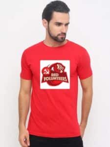 Red volunteers t shirt