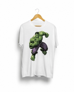 Hulk print white t shirt