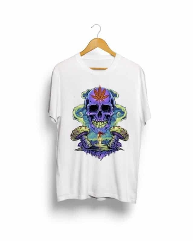 Stoner skull graphic t shirt