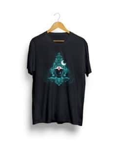 maa durga round neck black unisex tshirt