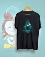 Maa Durga art black round neck unisex tshirt