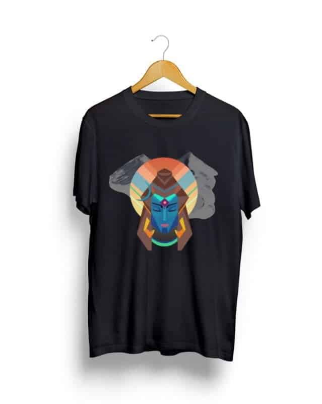 Shiva illustration graphic t-shirt