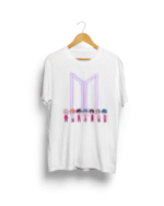 BTS boys graphic print white Tshirt