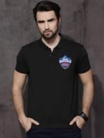 Delhi Capitals Black Unisex Polo IPL T-shirt