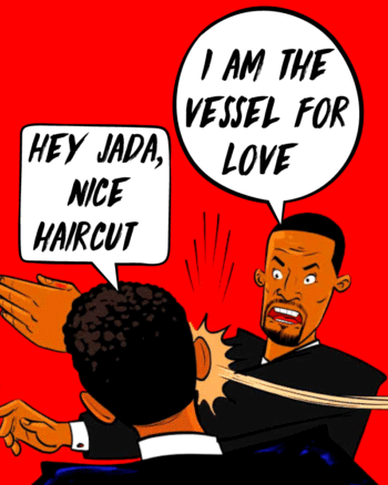 Will Smith Slapping Chris Rock Funny T-Shirt Design