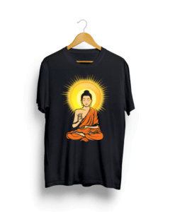 Buddha art black unisex graphic tshirt