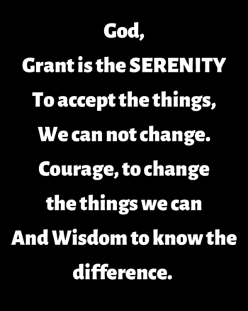 Serenity prayer