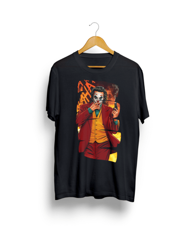 Joker graphic print black t shirt 