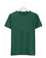 Bottle green Round neck unisex Tshirt