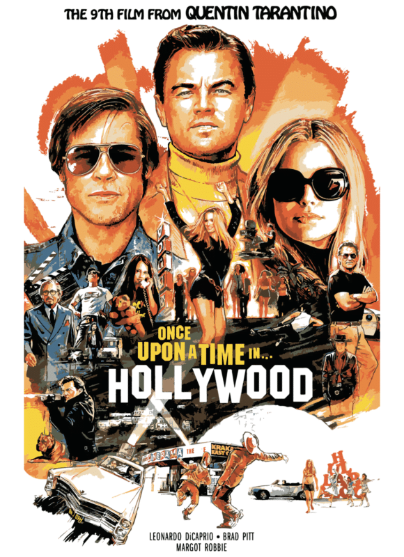 Once upon a time in Hollywood poster art
