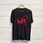 Buy WHY print Black T shirt