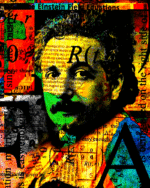 Buy Einstein print Black T Shirt - Image 2