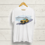 Kolkata print Round Neck white Tshirt