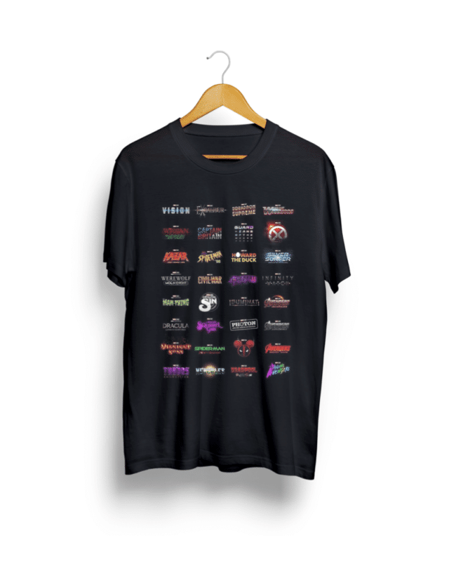 Marvel Comics round neck black Tshirt
