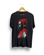Shivaji print round neck black Tshirt