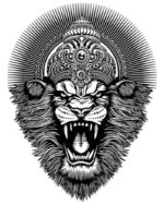 Buy Narasingha print white T shirt - Image 2