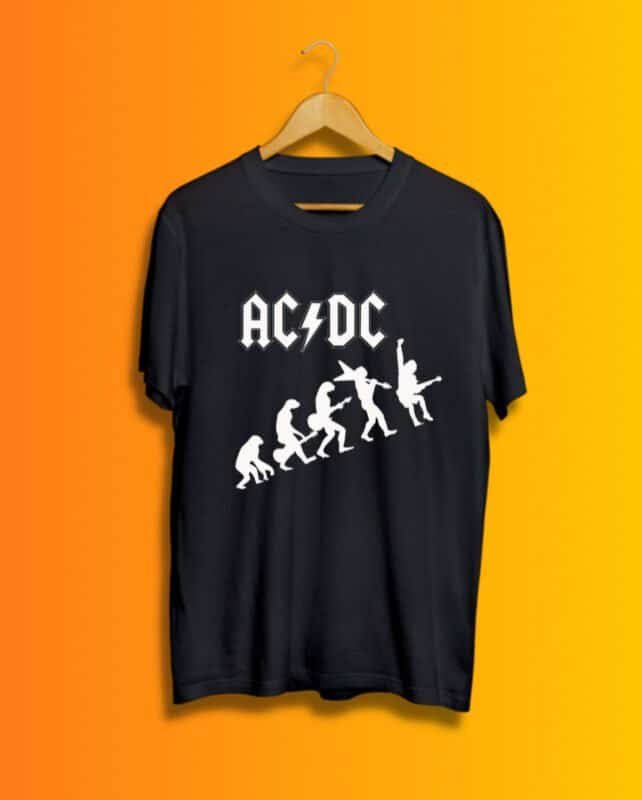 Buy ACDC Round Neck Black T shirt
