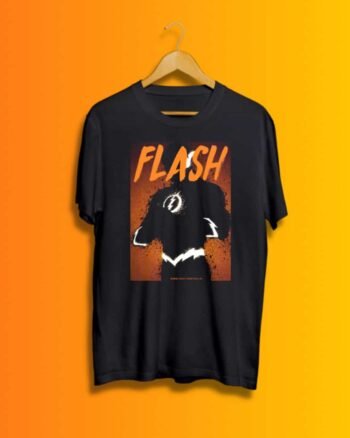 Buy Flash Round neck Black Tshirt