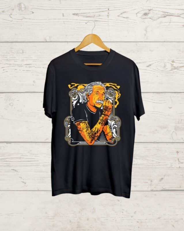 Buy Albert Einstein print Black Tshirt