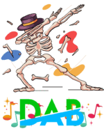 Buy Skeleton DAB Graphic T shirt - Image 2