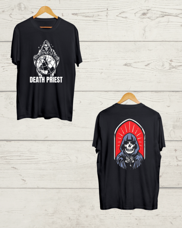 Both side print Death Priest Tshirt