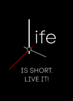 Buy Life is Short Live It Black Tshirt - Image 2