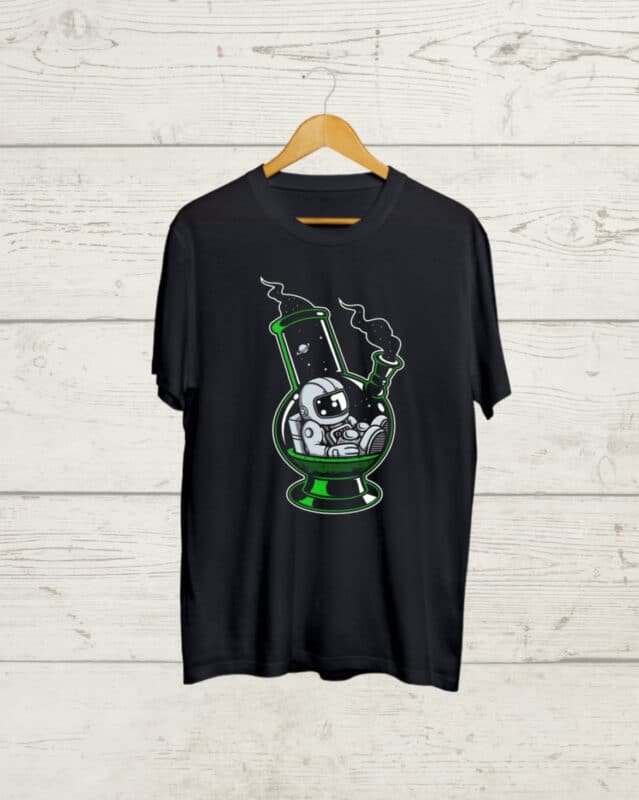 Buy Astronaut in Bong Black T shirt