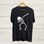 Skeleton Dab print Black Tshirt