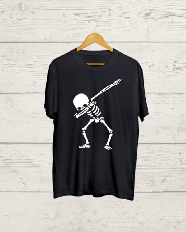 Skeleton Dab print Black Tshirt