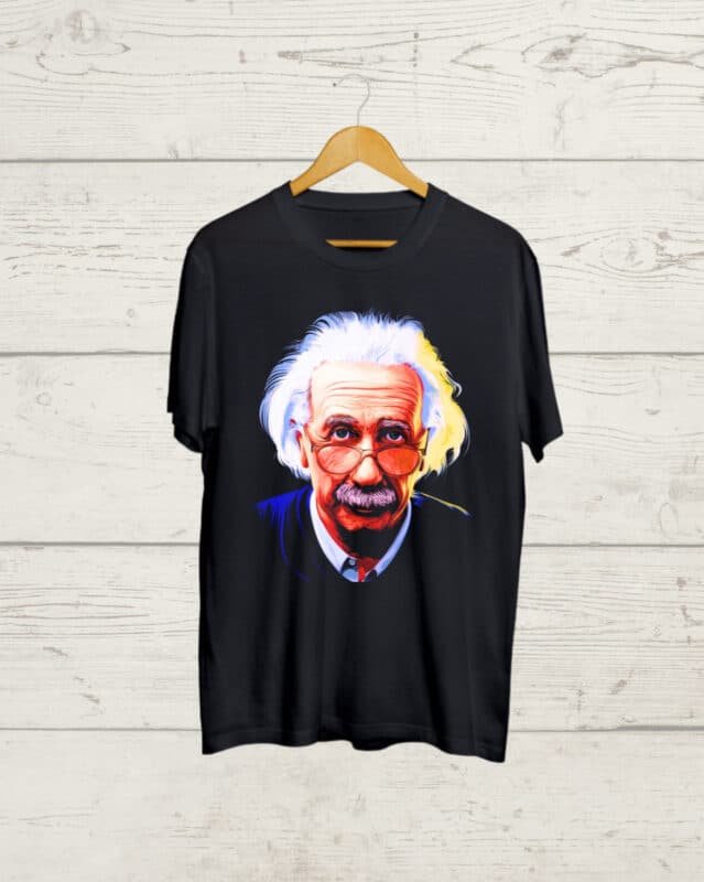Albert Einstein print Graphic T shirt