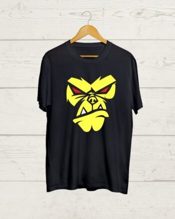 Angry Monkey print Black Tshirt