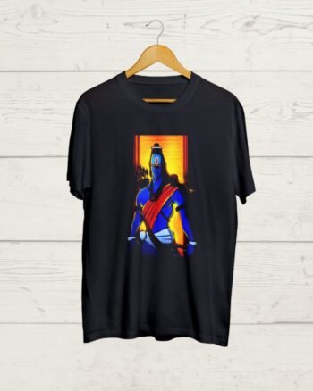 Shree Ram Graphic print Black Tshirt