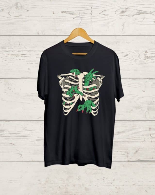 Buy Evil Heart print Black T shirt