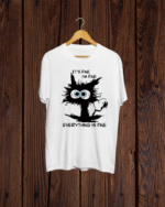Buy Funny Cat print White T shirt