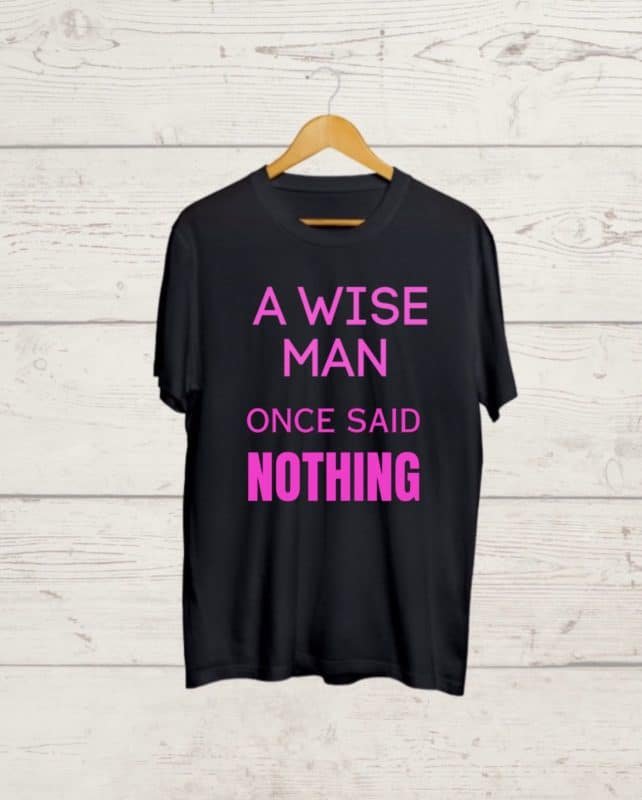 Funny Quotation print Black Tshirt