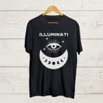 Buy Illuminati print Black T shirt
