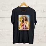 Janis Joplin print Black Tshirt